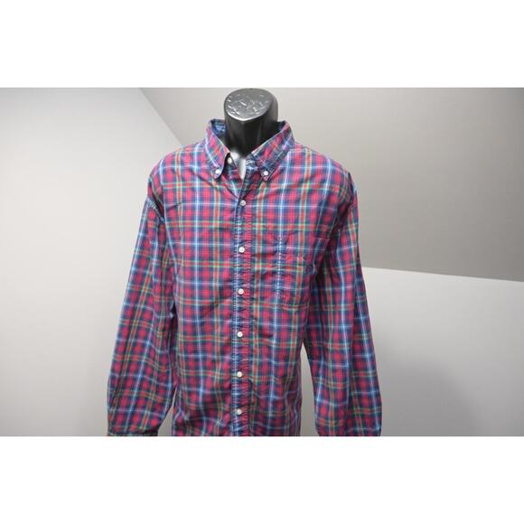 Chaps Ralph Lauren Dress Shirt Plaid Easy Care Mens Size 3XB 3XL Big - Picture 3 of 9